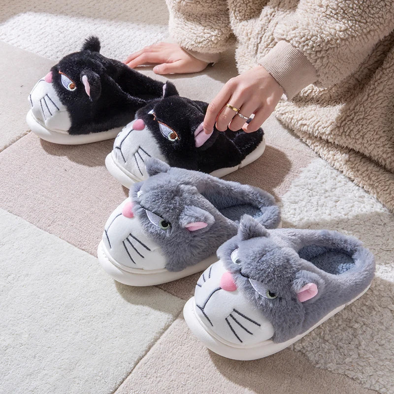 Elegant Plush Cartoon Home Slippers (Large Size)