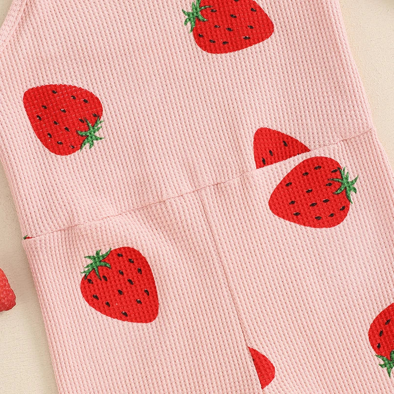 Summer Strawberry Girls Jumpsuit (1-5Y)
