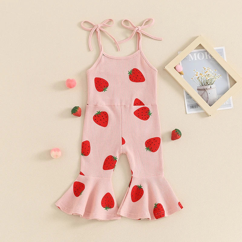 Summer Strawberry Girls Jumpsuit (1-5Y)