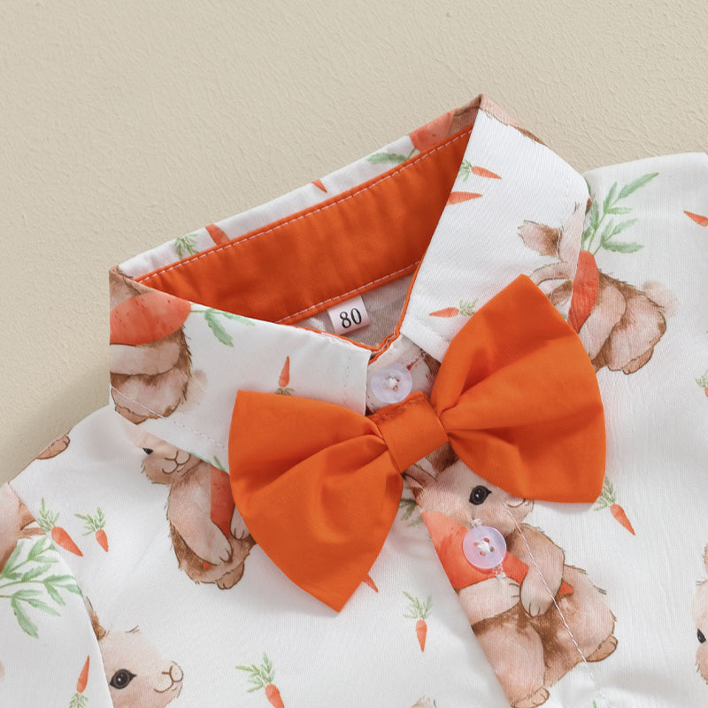 Toddler Baby Boy Summer Set – Short Sleeve Button Down Shirt & Shorts, Gentleman Outfits
