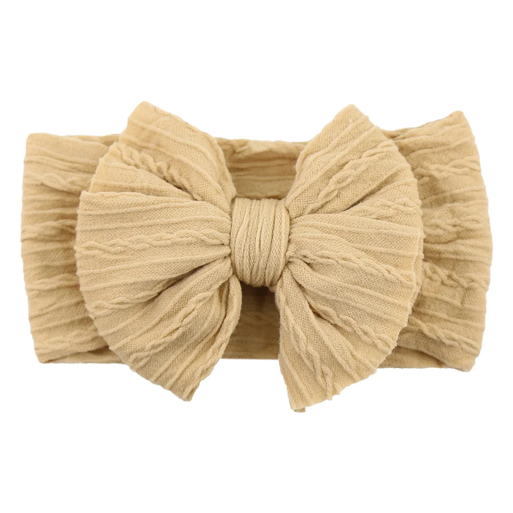 Stretchy Cable Bow Headband – Ultra Soft Nylon