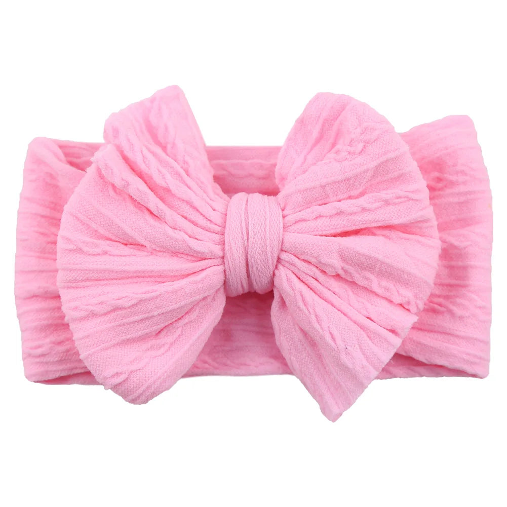 Stretchy Cable Bow Headband – Ultra Soft Nylon