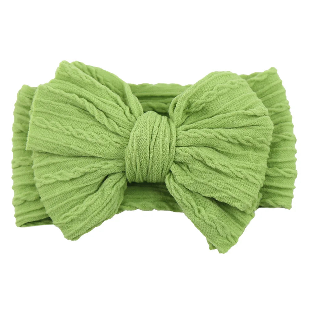 Stretchy Cable Bow Headband – Ultra Soft Nylon