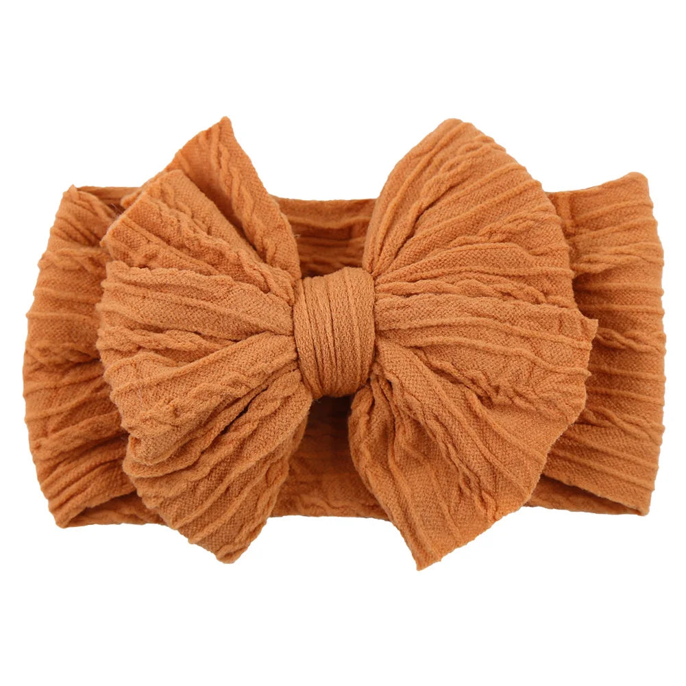 Stretchy Cable Bow Headband – Ultra Soft Nylon
