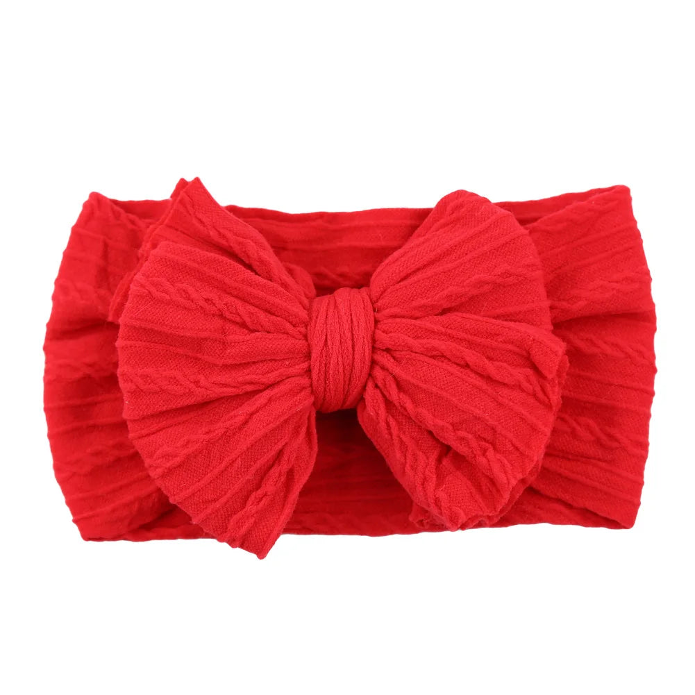 Stretchy Cable Bow Headband – Ultra Soft Nylon