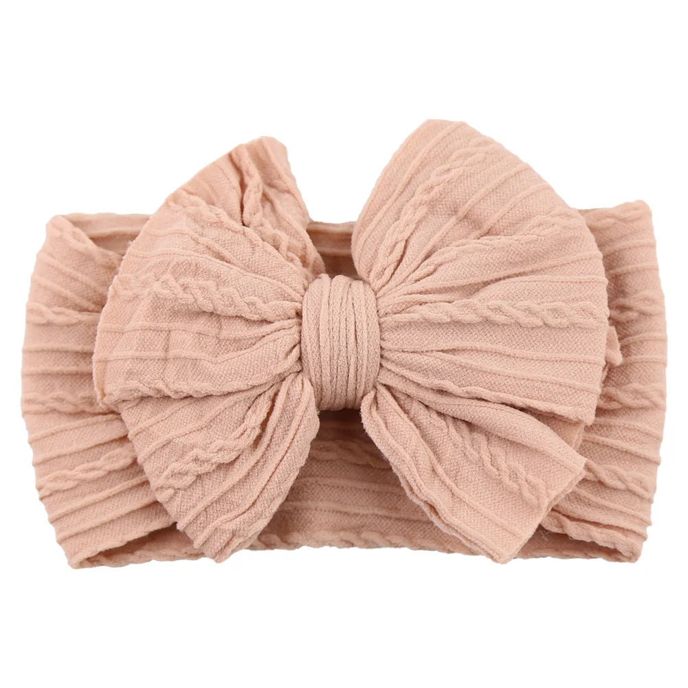 Stretchy Cable Bow Headband – Ultra Soft Nylon