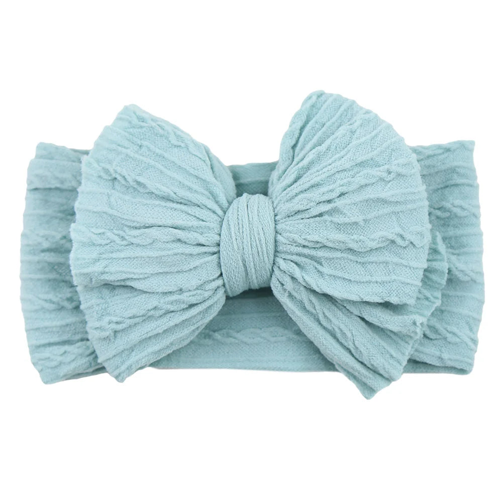 Stretchy Cable Bow Headband – Ultra Soft Nylon