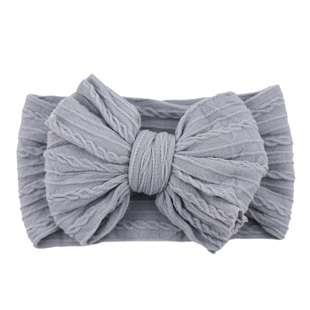 Stretchy Cable Bow Headband – Ultra Soft Nylon