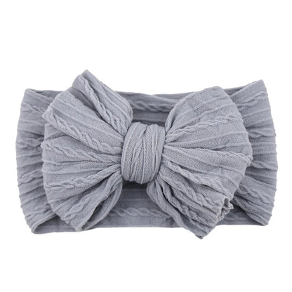 Stretchy Cable Bow Headband – Ultra Soft Nylon