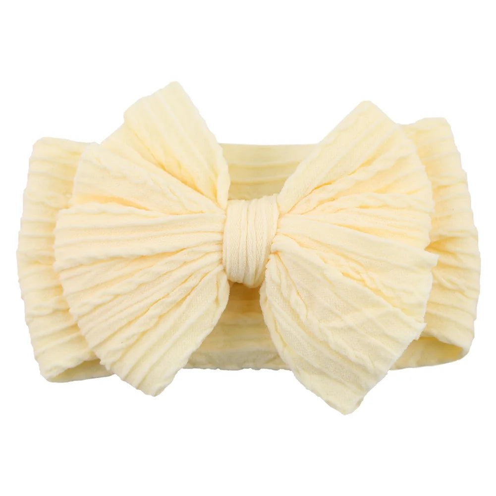 Stretchy Cable Bow Headband – Ultra Soft Nylon