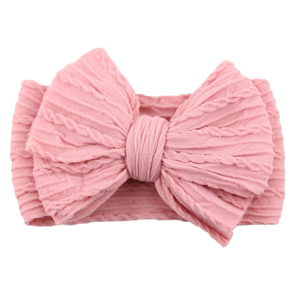 Stretchy Cable Bow Headband – Ultra Soft Nylon