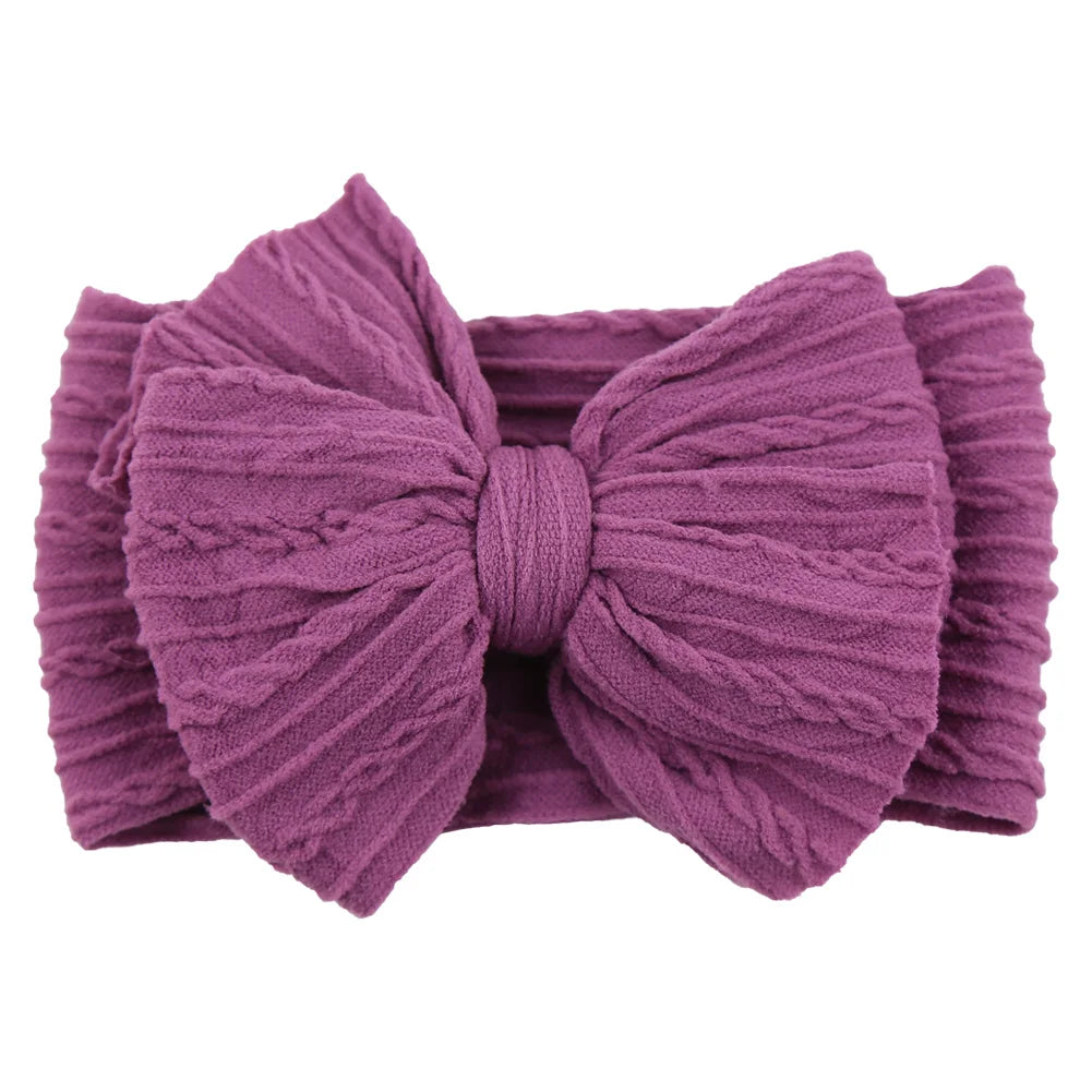 Stretchy Cable Bow Headband – Ultra Soft Nylon