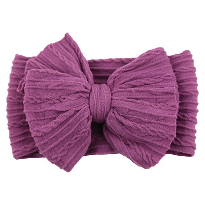 Stretchy Cable Bow Headband – Ultra Soft Nylon