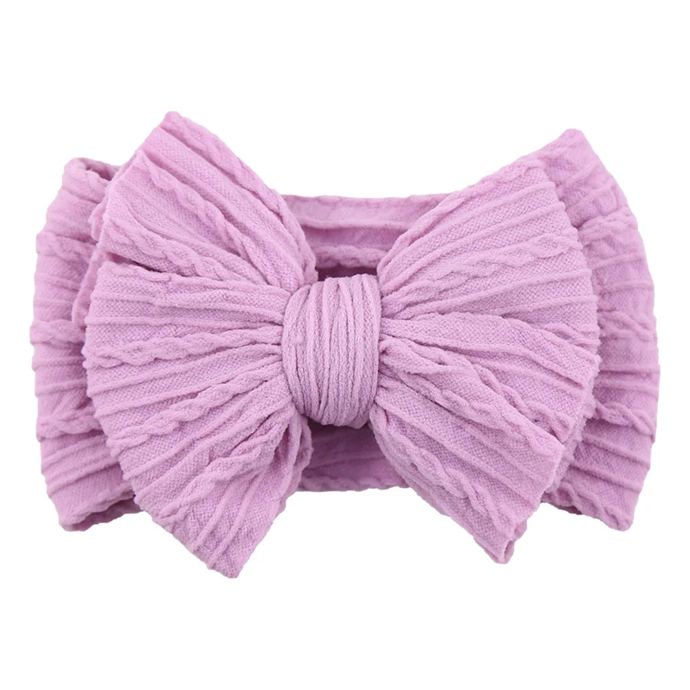 Stretchy Cable Bow Headband – Ultra Soft Nylon