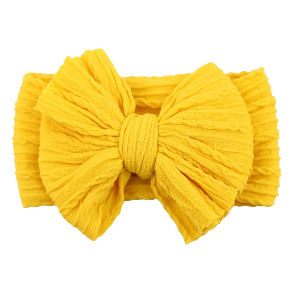 Stretchy Cable Bow Headband – Ultra Soft Nylon