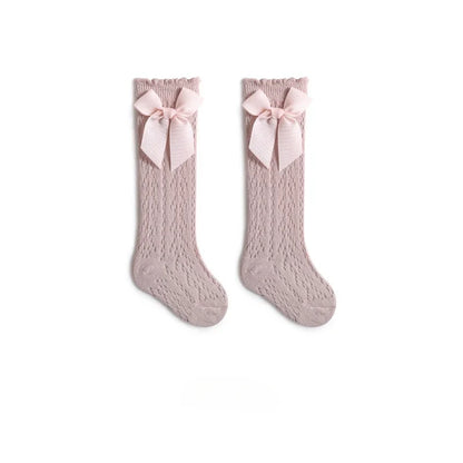 Lace Bow Knee-High Socks