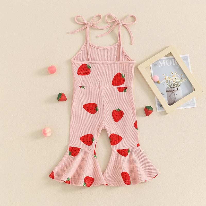 Summer Strawberry Girls Jumpsuit (1-5Y)