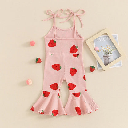 Summer Strawberry Girls Jumpsuit (1-5Y)
