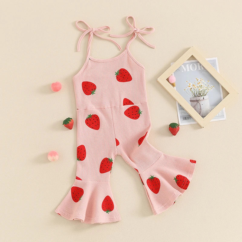 Summer Strawberry Girls Jumpsuit (1-5Y)