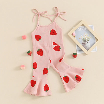 Summer Strawberry Girls Jumpsuit (1-5Y)