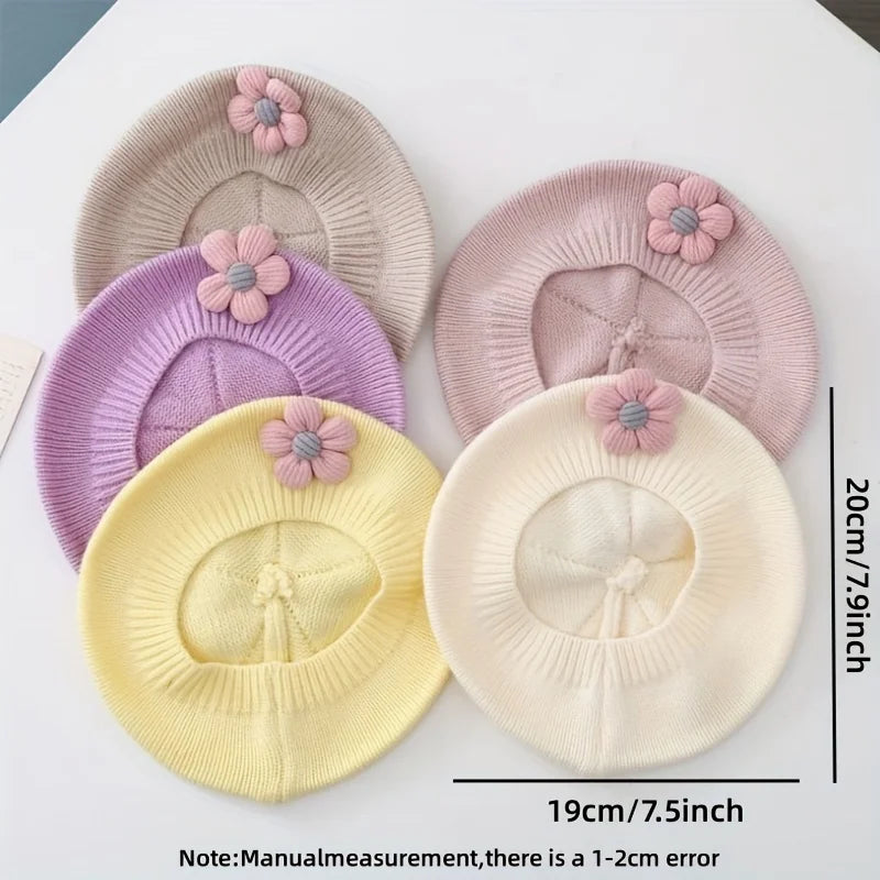 Knit Flower Beret