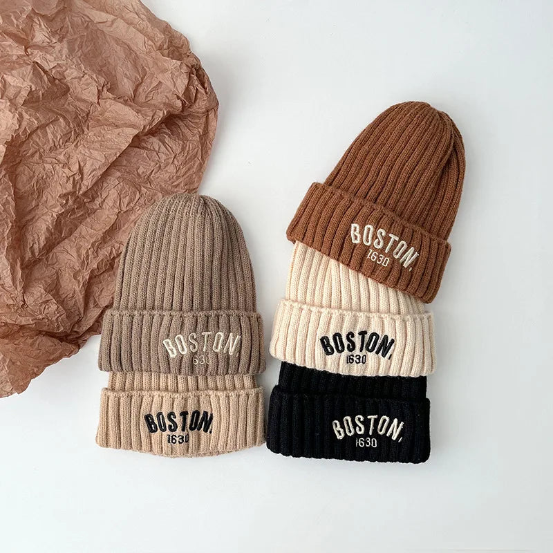 Boston Knit Beanie – Cozy Winter Hat for Kids