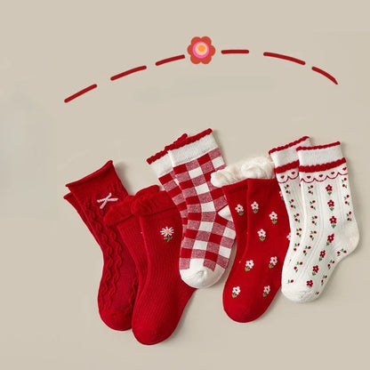 Floral Cotton Socks – 5 Pairs