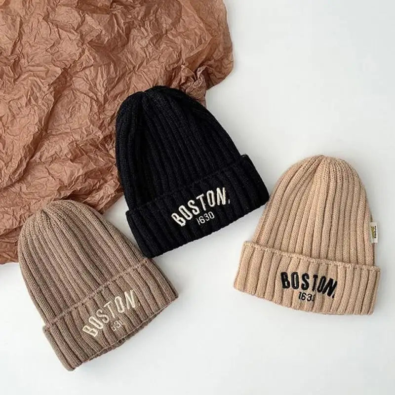 Boston Knit Beanie – Cozy Winter Hat for Kids