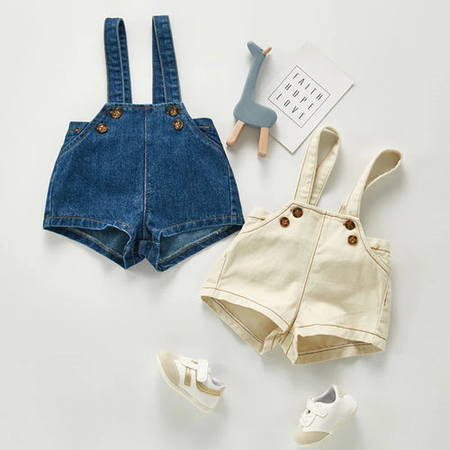 Classic Denim Romper – Sleeveless Jumpsuit for Toddlers