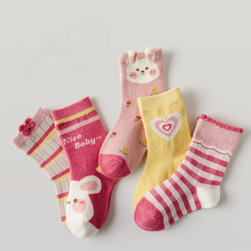 Floral Cotton Socks – 5 Pairs