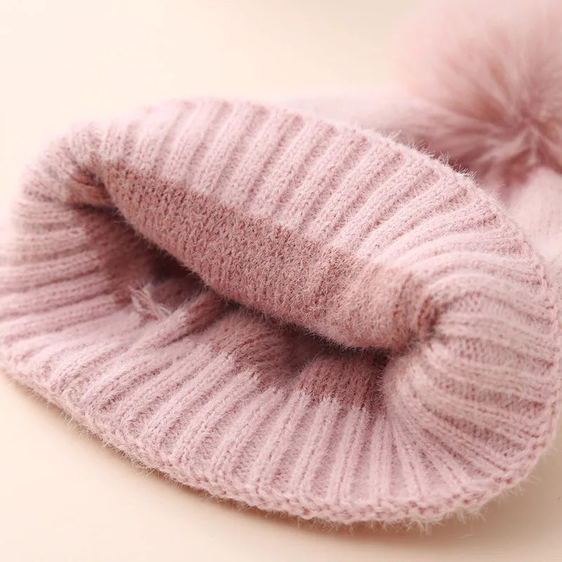 Heart Pom Pom Beanie