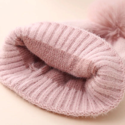 Heart Pom Pom Beanie