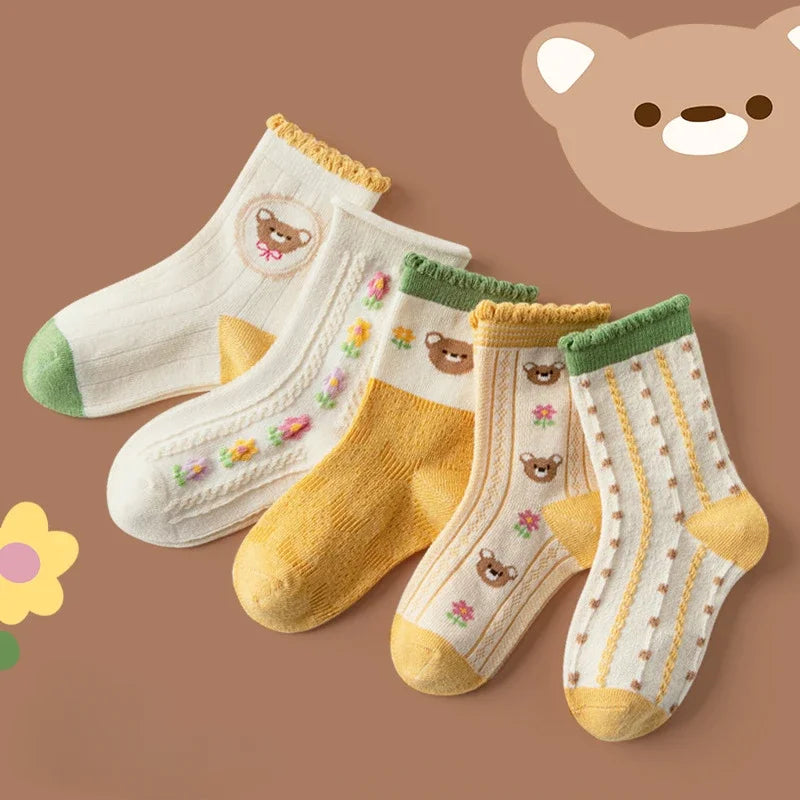 Floral Cotton Socks – 5 Pairs