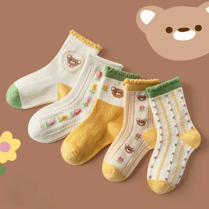 Floral Cotton Socks – 5 Pairs