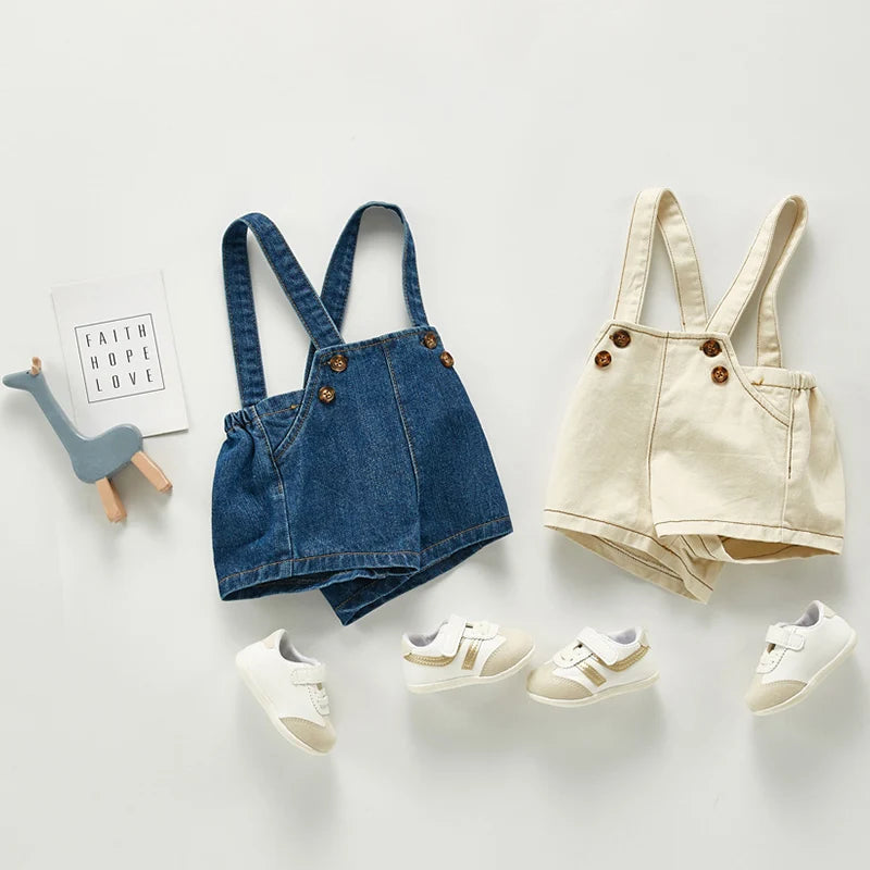 Classic Denim Romper – Sleeveless Jumpsuit for Toddlers