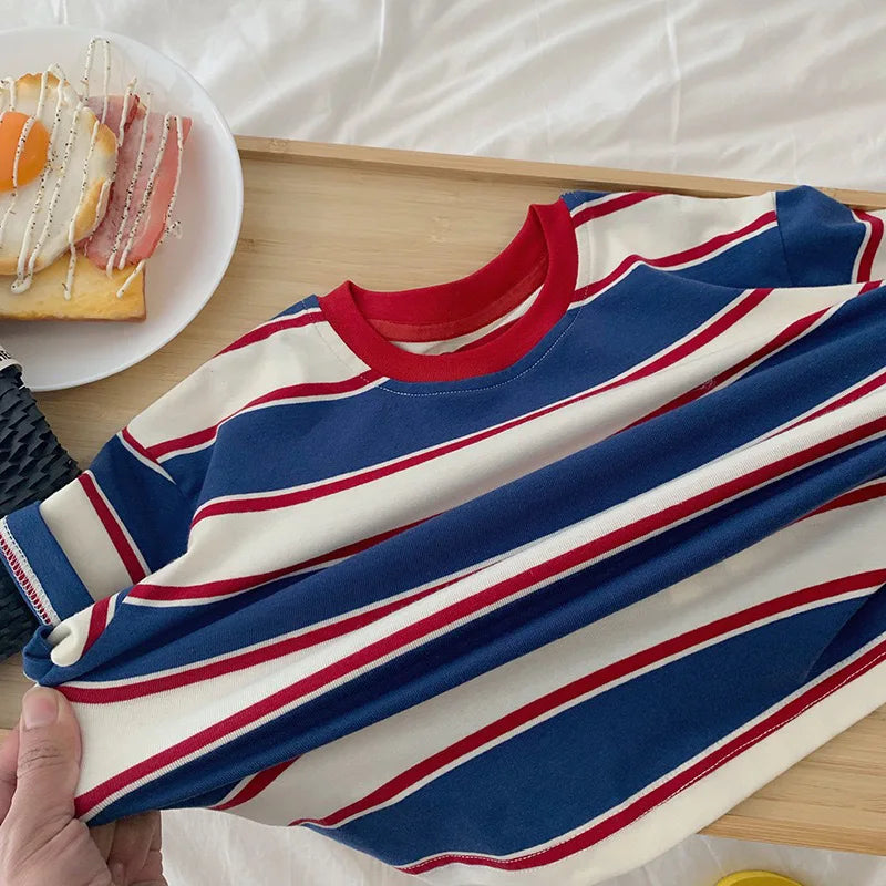 Striped Long-Sleeve Tee – Classic Cotton Top