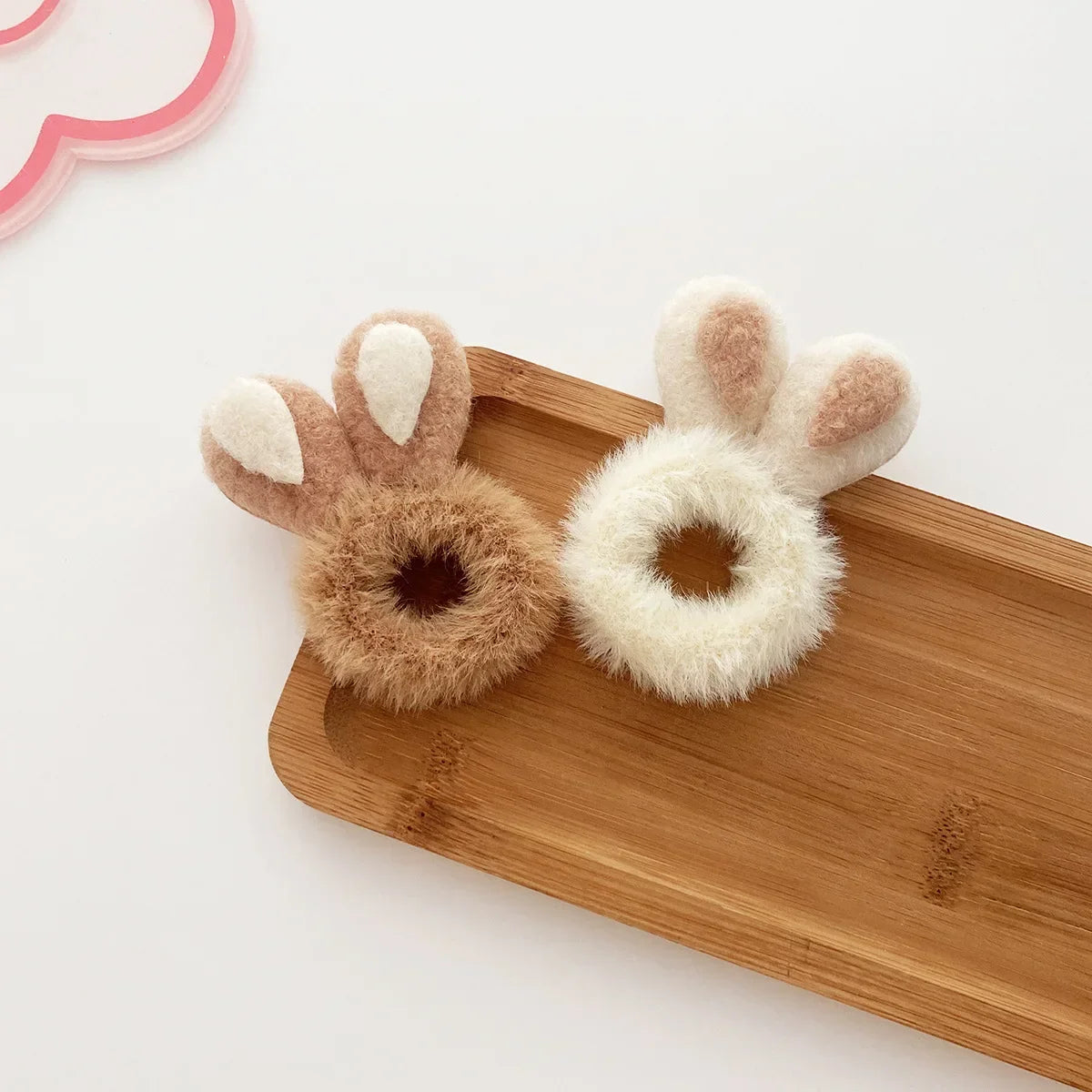 Fuzzy Animal Ears Hair Ties – 2PCS Set