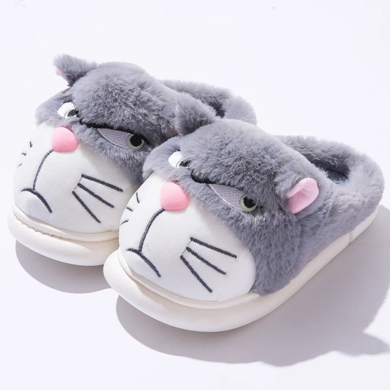 Elegant Plush Cartoon Home Slippers (Large Size)