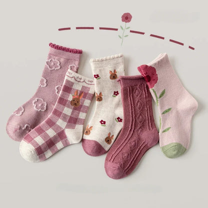 Floral Cotton Socks – 5 Pairs