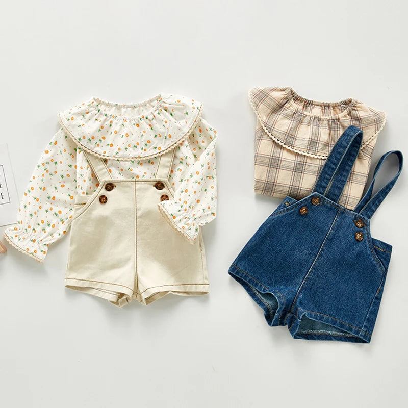 Classic Denim Romper – Sleeveless Jumpsuit for Toddlers