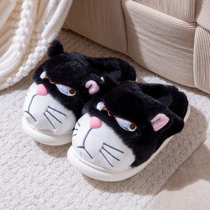 Elegant Plush Cartoon Home Slippers (Large Size)