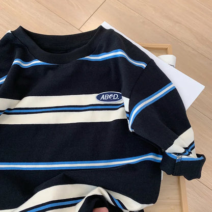 Striped Loose-Fit Long-Sleeve Tee – Casual Cotton Top