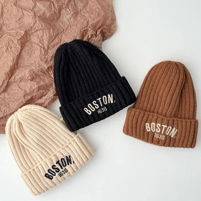Boston Knit Beanie – Cozy Winter Hat for Kids