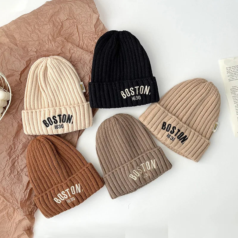Boston Knit Beanie – Cozy Winter Hat for Kids