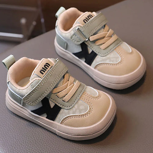 Soft-Sole PU Leather Sneakers – Anti-Slip First Walkers