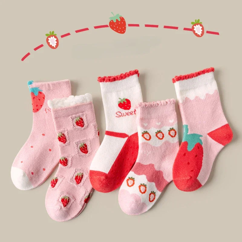 Floral Cotton Socks – 5 Pairs