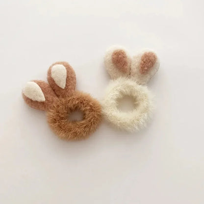 Fuzzy Animal Ears Hair Ties – 2PCS Set