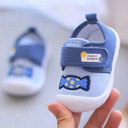 Candy-Themed First Walker Sneakers – Soft & Non-Slip Toddler Shoes