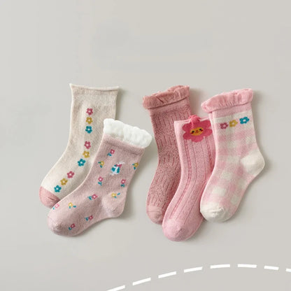 Floral Cotton Socks – 5 Pairs