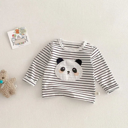 2025 New Spring Cartoon T-Shirts – Soft Cotton Long-Sleeve Tees for Kids (0-5Y)